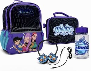 K Pop K-pop Demon Hunter 5 Pc Backpack 16” Headphones Lunchbox Water Bottle Set